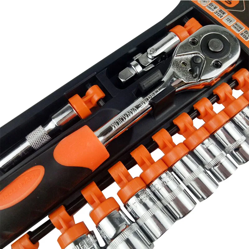 Аксессуары для ремонта автомобилей набор гаечных ключей с храповым механизмом 1/4