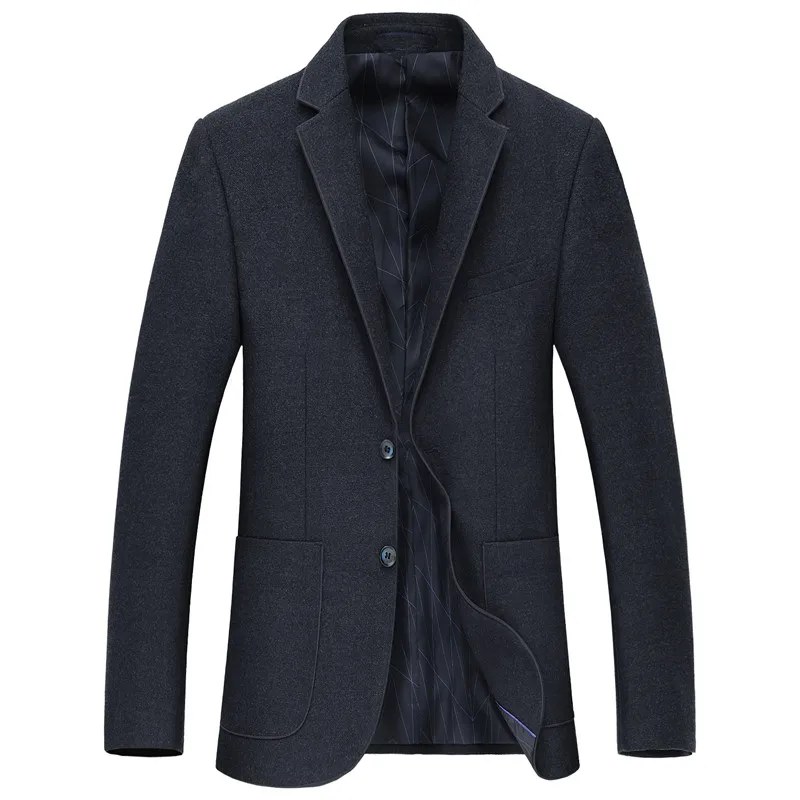 2019 Autumn High Quality Men's Casual Blazers Mens Coat Jacket Classic Business Woolen Blazer Men