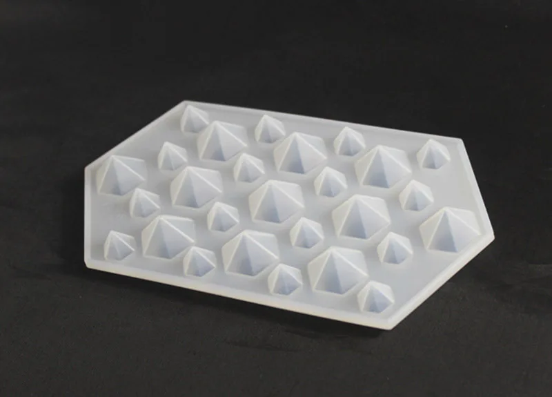 Стеклянный брелок для ключей бетонные формы силиконовая в форме бриллианта