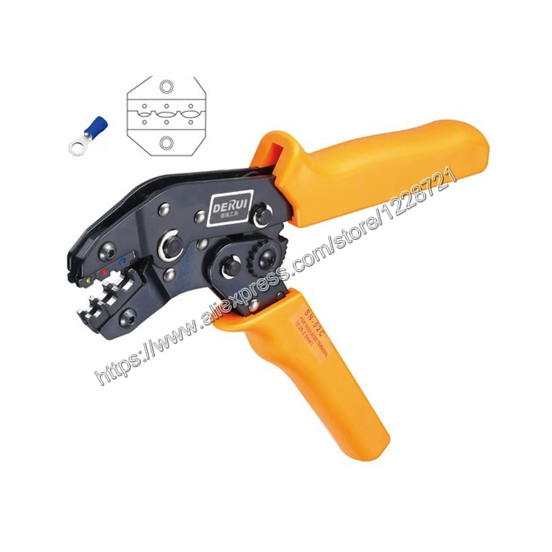 

SN-02C strength-saving mini-type For Insulated Terminals crimping plier CRIMPING PLIER 0.5-2.5mm2 AWG 20-13