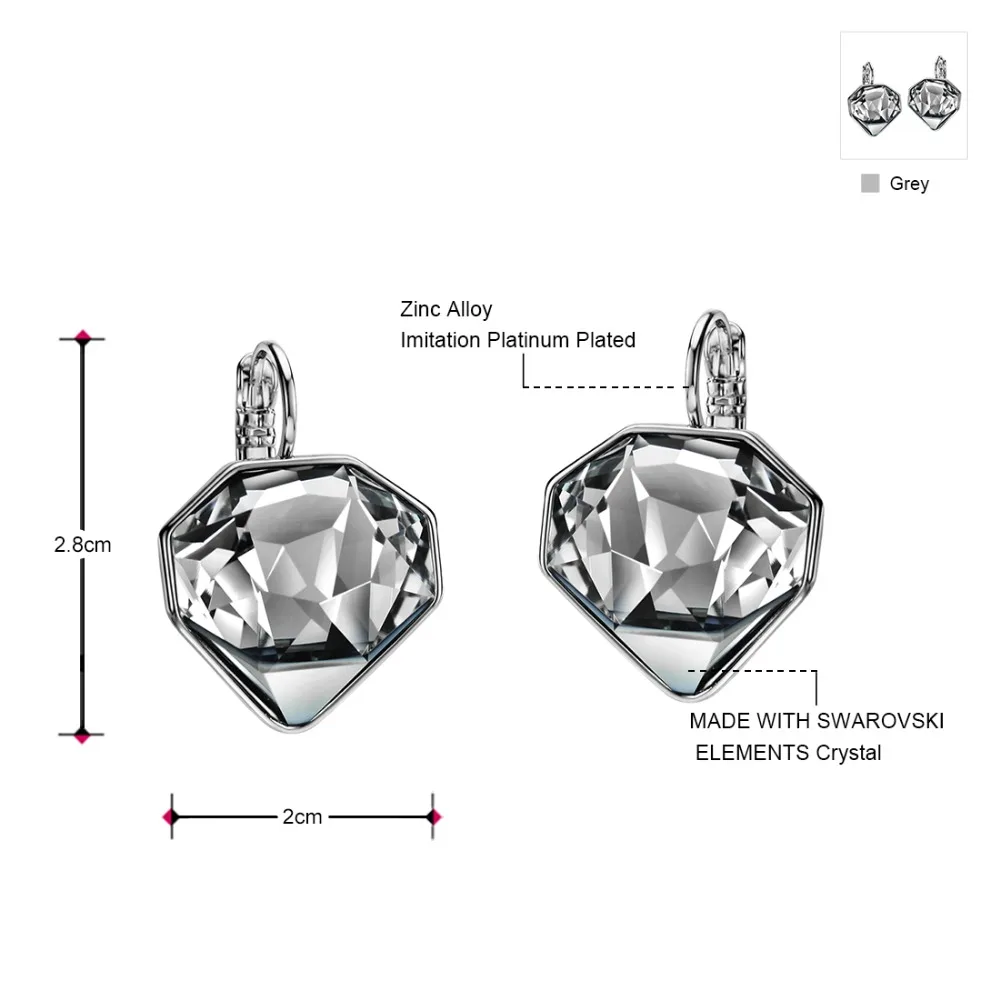 Neoglory Ювелирные изделия мода клип белые свадебные серьги для женщин Любовь