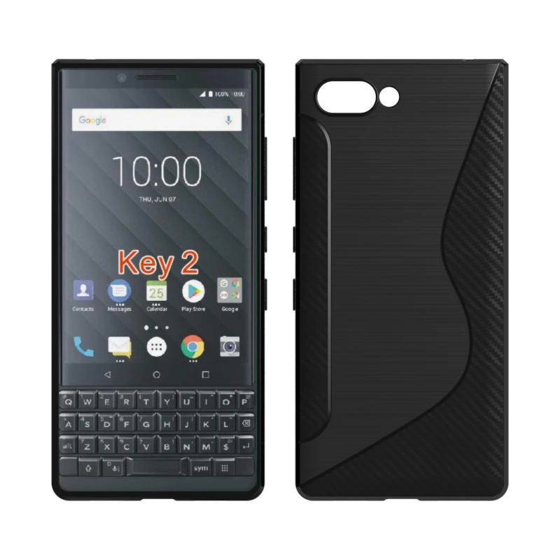 Черный противоударный Противоскользящий гелевый Чехол из ТПУ для blackberry key2/key