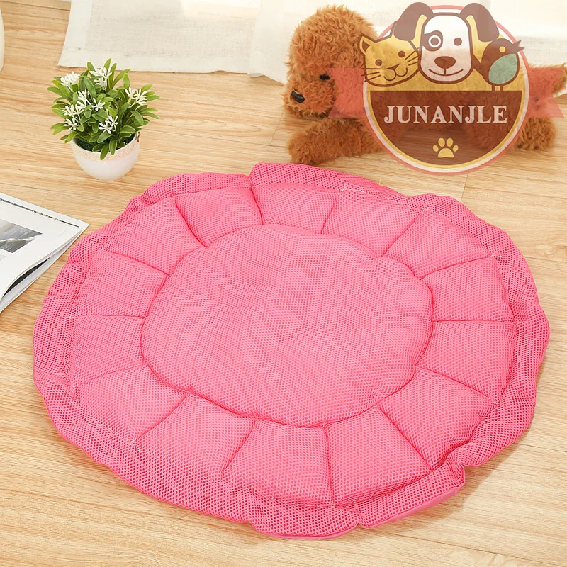 2018 Летний Новый модный однотонный дышащий коврик для домашних животных круглый