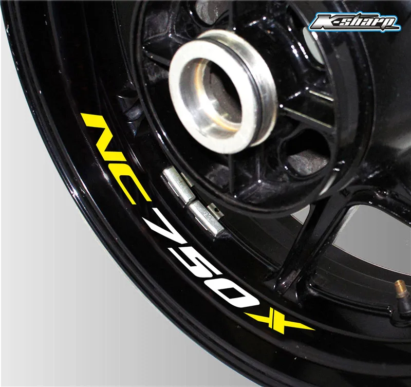 K-LQT-NC750x-01 Motorcycle Styling Wheel Hub Tire Sticker Car Accessories Decorative logo Decal For Honda NC750X nc 750x - Цвет: K-LQT-NC750x-01