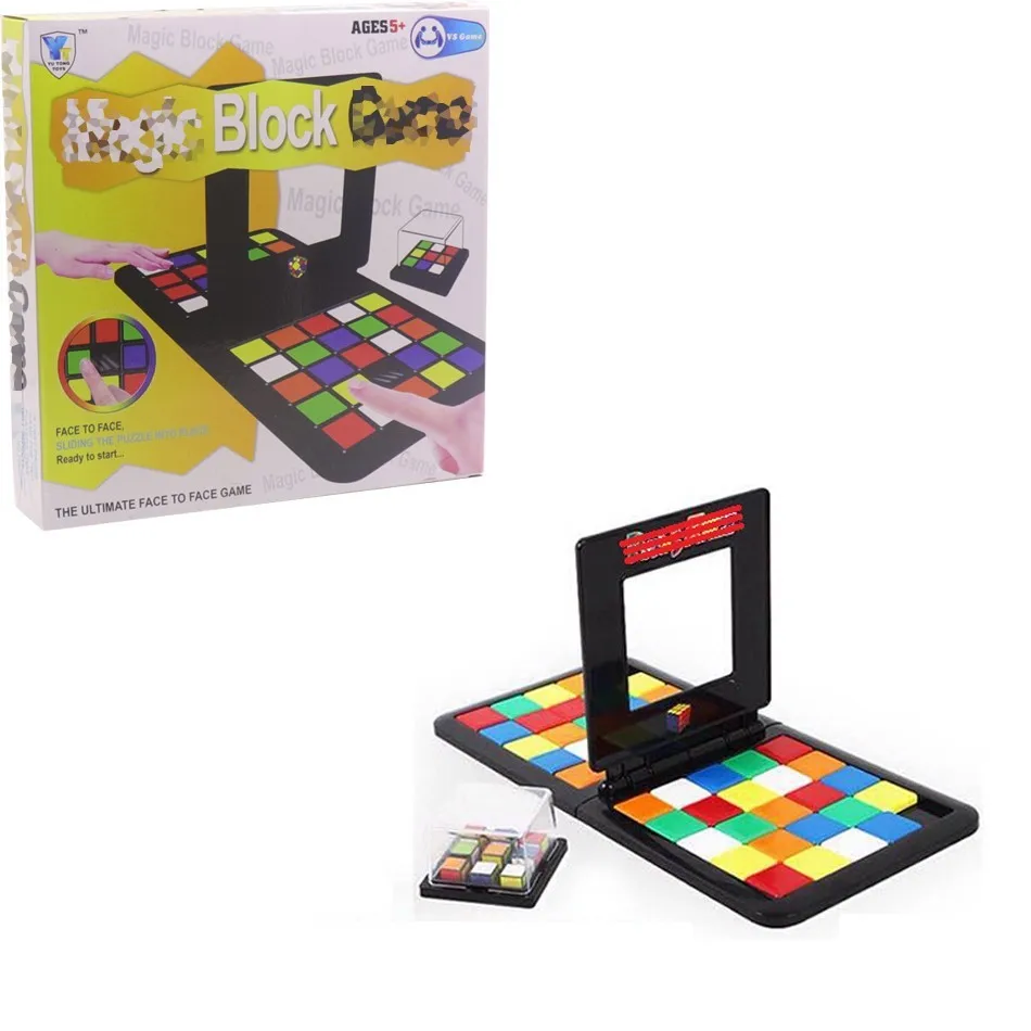 With Original box Волшебный блок игра гоночная настольная игра волшебный куб образование родитель-ребенок активность доска для детей смешные семейные вечерние игры подарок на день рождения - Цвет: With Original box
