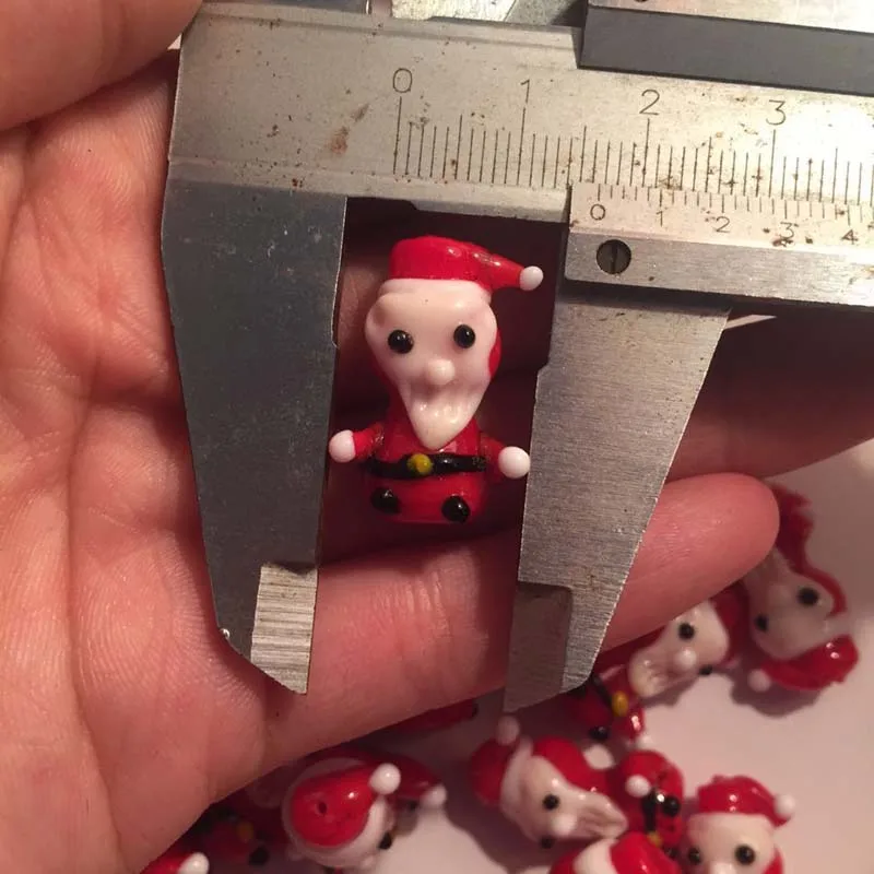 5 шт./лот муранский светильник Санта-Клаус/рождественские стеклянные бусины для