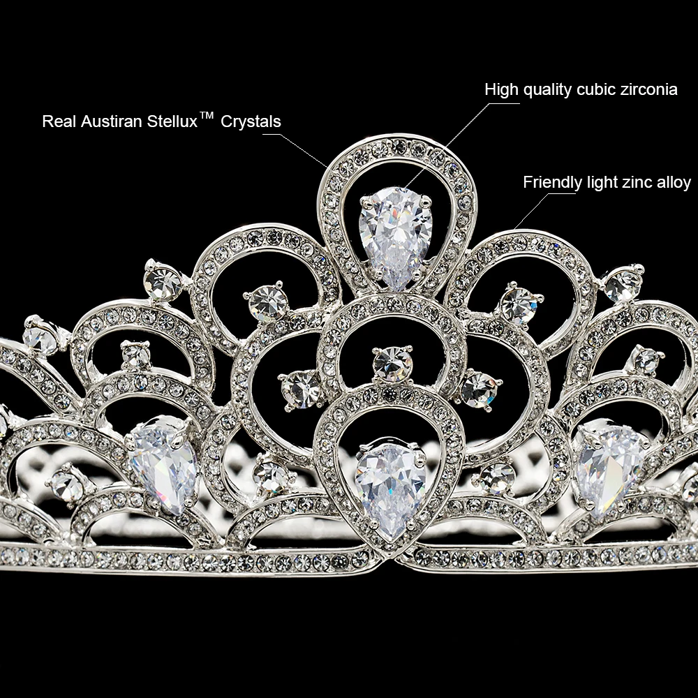 Настоящие Австрийские кристаллы стразы прозрачный фианит королевская тиара
