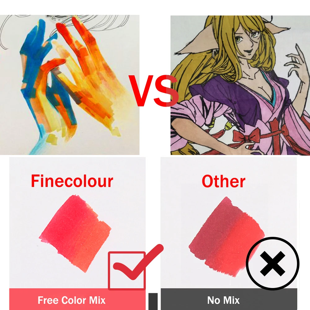 Школьные товары для рукоделия FINECOLOUR маркеры на спиртовой основе