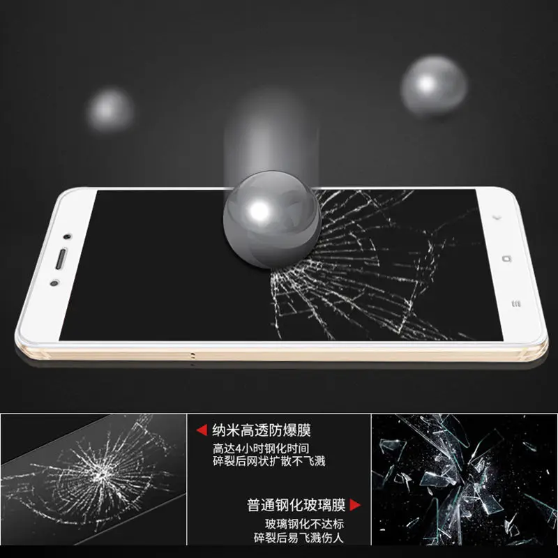 Цветное закаленное стекло с полным покрытием для Xiaomi Redmi 4 Pro 5 4A 4X Xiomi Hongmi Note Mi A1