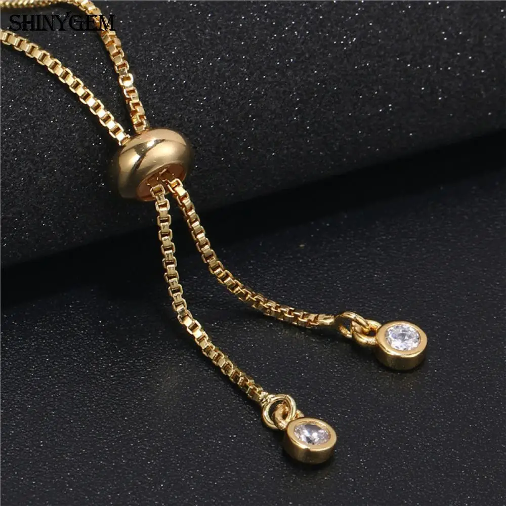 ShinyGem подвески для золотого браслета Регулируемый Женский браслет разъем