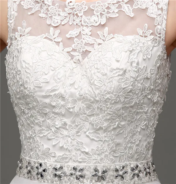 Без рукавов Тюль Аппликация Прозрачный вырез Бисероплетение створки Свадебные