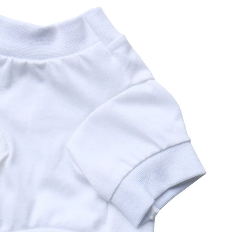 Летнее платье для домашних животных футболки из чистого белого хлопка собак