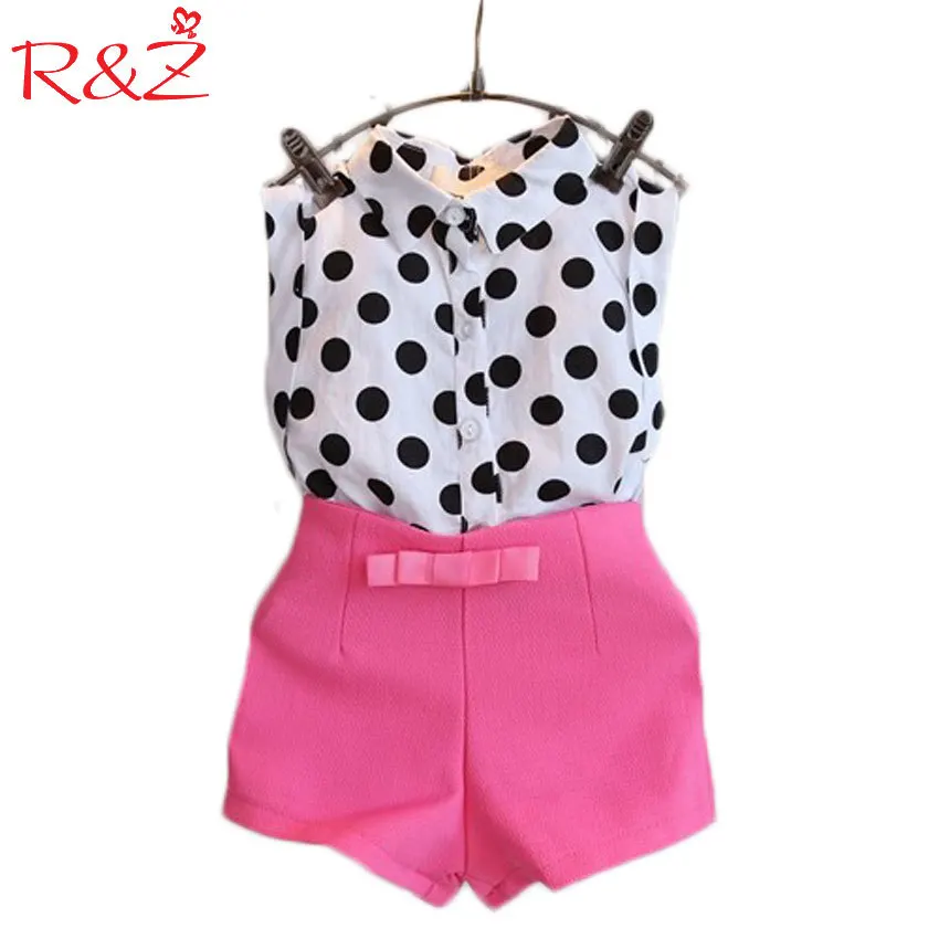 Комплект из рубашки в горошек и шортов для девочек 3 7 лет|girls set|set for childrenoutfits girls |