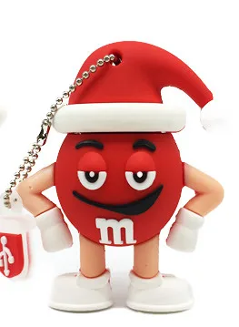 4 usb flash drive 64gb usb stick 32gb pen drive 16gb pendrive 128gb usb 2.0 8gb 4gb M&m's Chocolate MR Bean Cartoon Christmas gift - Цвет: 4