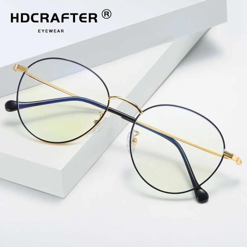 Новые модные женские круглые очки для близорукости оправа оптические винтажные