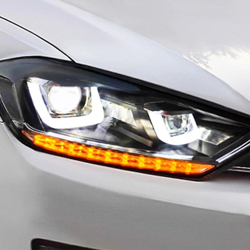 Для Volkswagen спортивный фургон Golf 2016 авто DRL светодиодная фара в сборе дневные