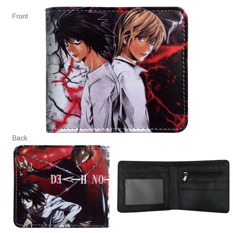Японские кошельки аниме Наруто/атака на Титанов/гинтама/Fate/Death Note держатель для кредитных карт Двойные бумажники с карманом для монет - Цвет: 13