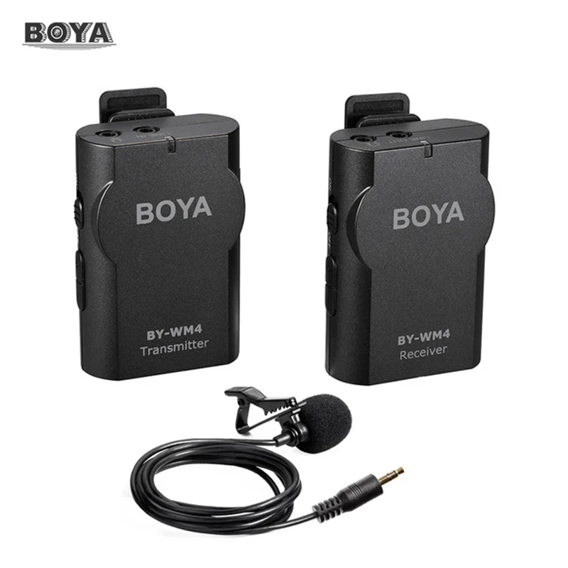 DIGITALFOTO BOYA BY-WM4 Беспроводной петличный DSLR видео камера смартфона с лацканами Lav