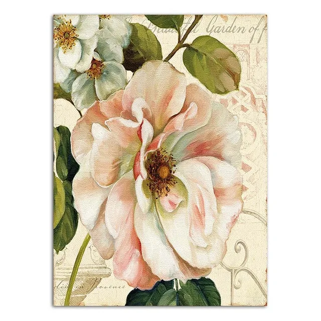no frame6 Vintage Flower Birds Animals Canvas Painting Nordic Home Decoration Posters and Prints Wall Art Picture for Living Room No Frame - Цвет: no frame6