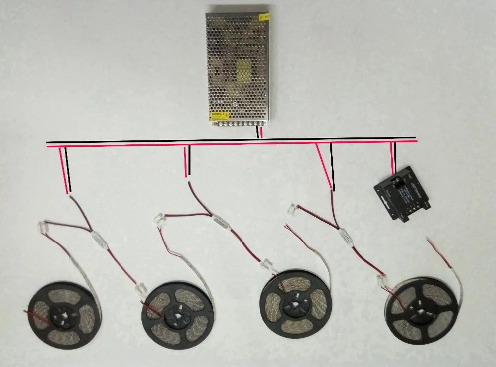 Светодиодная ленсветильник с дистанционным управлением диммер теплый белый