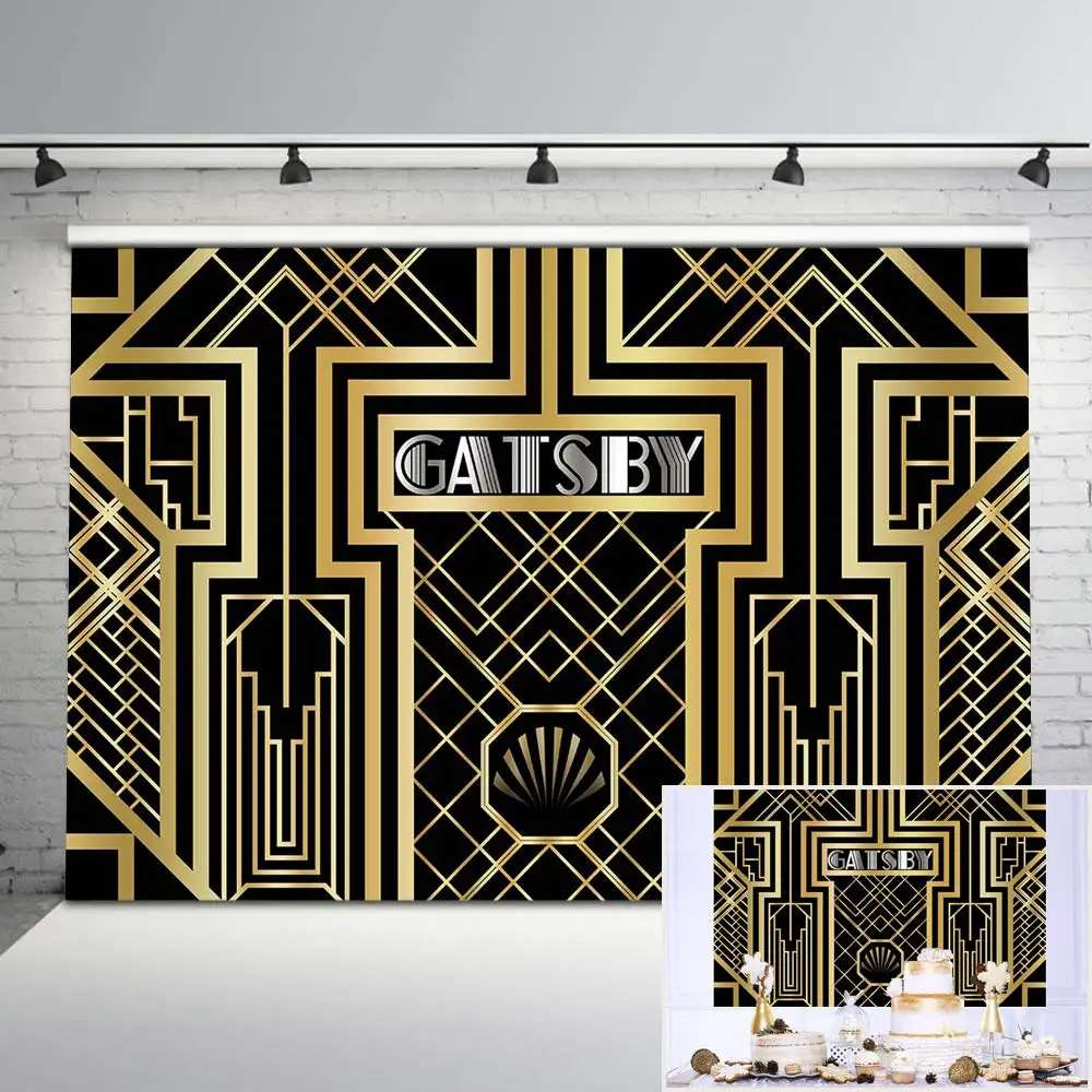 

Great Gatsby Photography Backdrop Birthday Theme Party Background for Photo Studio Party Decoration Banner Printed 408