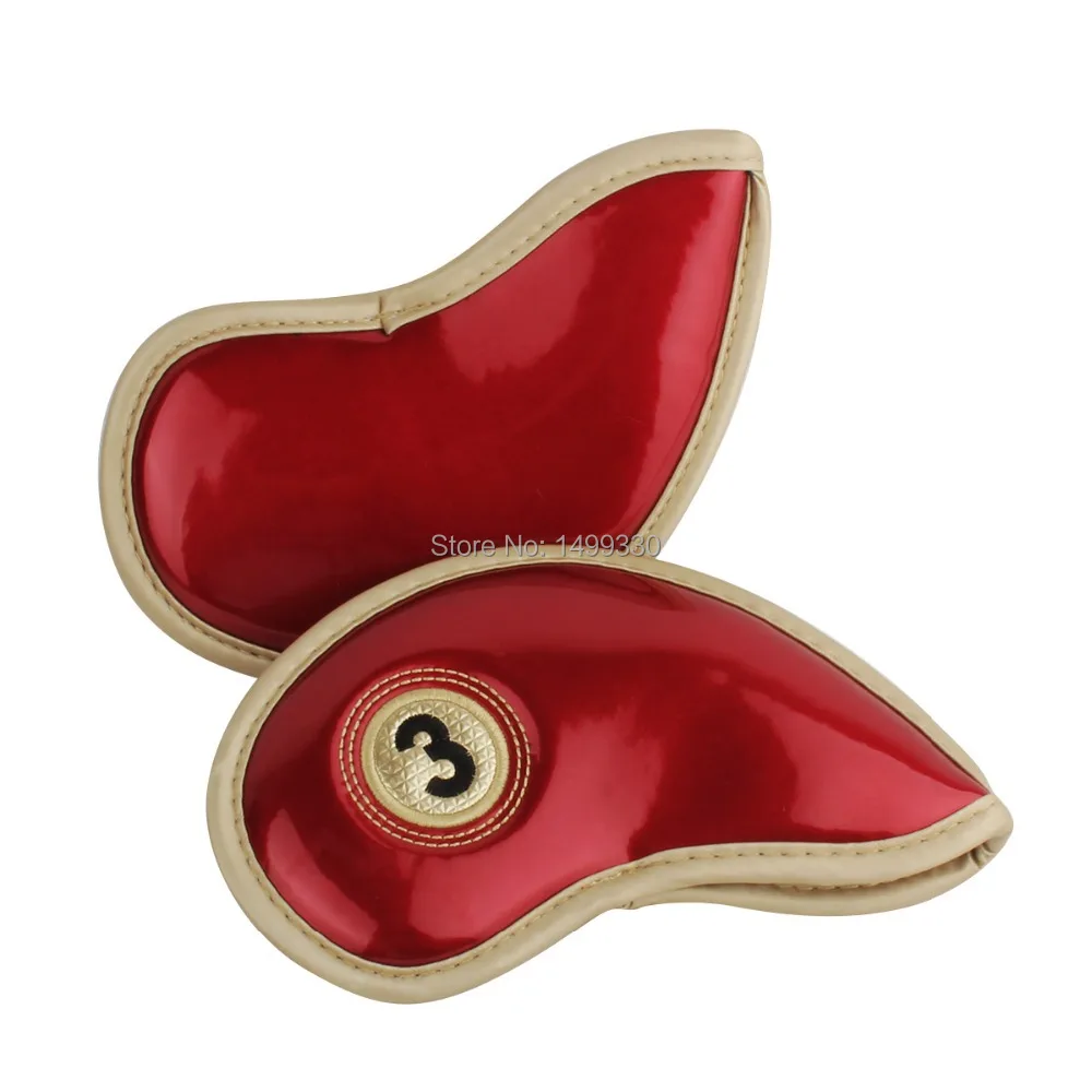 Бесплатная доставка 10 шт. комплект новый Толстая Кожа PU красный и золотой гладкая