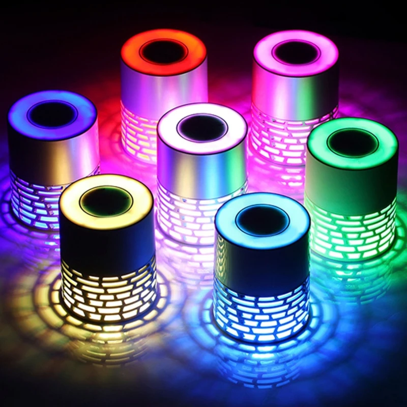 Сенсорный Bluetooth динамик с цветными светодиодами беспроводные стерео колонки