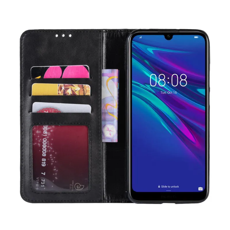 Для huawei Y6 Чехол-кошелек с подставкой для карт Магнитный чехол-книжка для huawei Y6 Y6Prime Y 6 чехол для телефона s