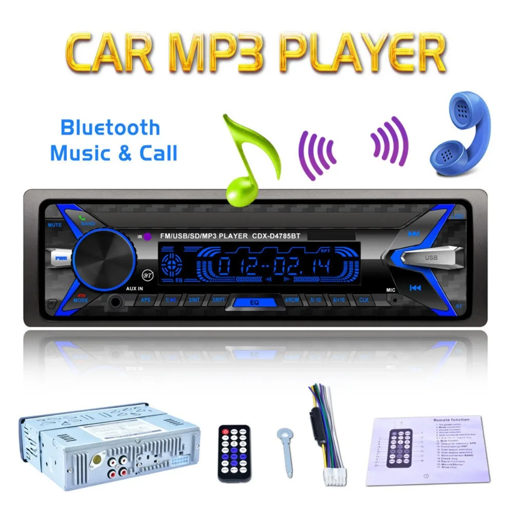 SOONHUA Съемный Bluetooth стерео Автомобильный MP3 плеер AUX Autio FM радио Handsfree музыкальный