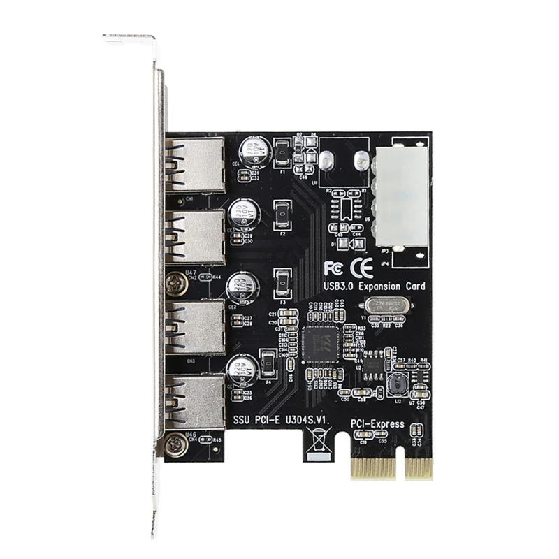 Адаптер расширения PCI-E для концентратора USB 3 0 с 4 портами PCI Express скорость 5 Гбит/с |