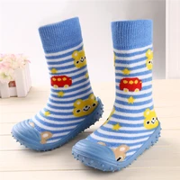 new striped baby socks with rubber soles infant newborn toddler baby socks indoor floor shoes anti slip cotton