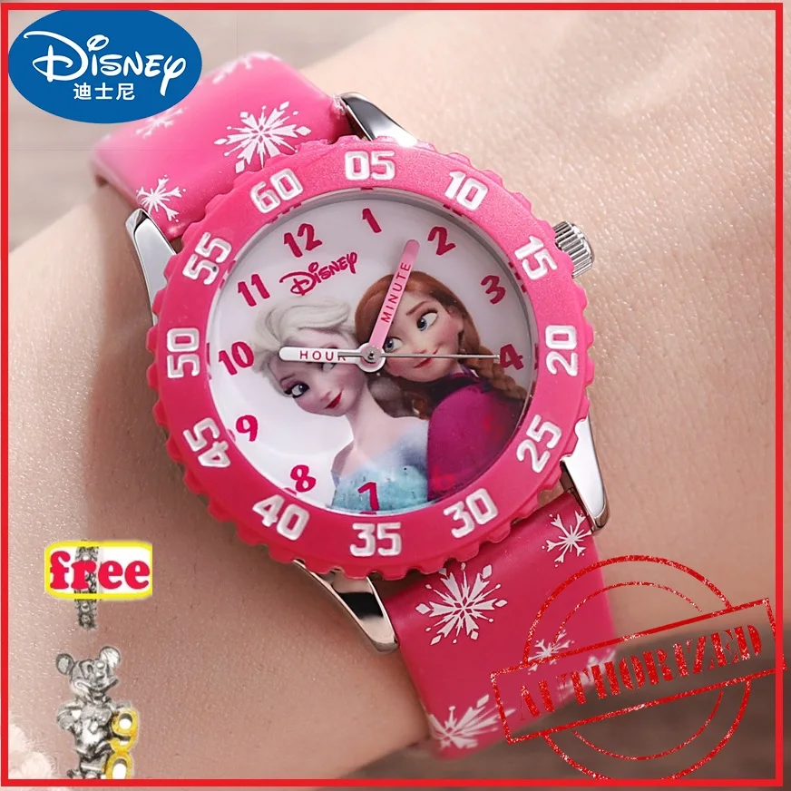 Disney Princess Frozen Sofia пряжки для девочек PU группа японские кварцевые часы красного