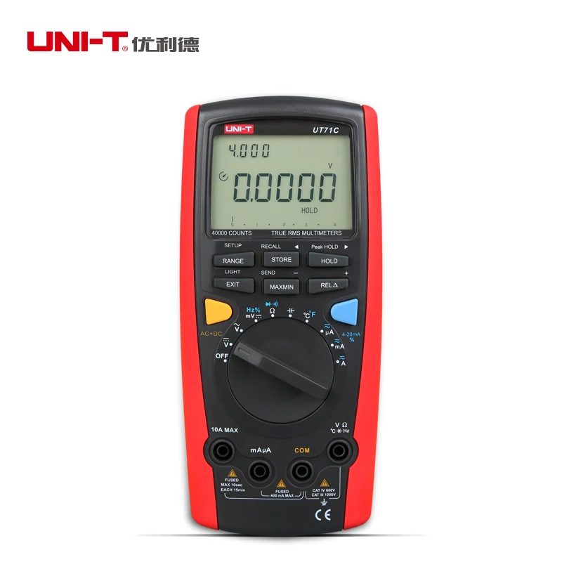 40000 отсчетов UNI-T UT71C inteligente True RMS DMM Цифровой мультиметр w/температура тест amperimetro
