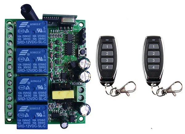 AC110V 220V 230V 4CH 4 CH 10A реле RF Беспроводной дистанционного Управление переключатель