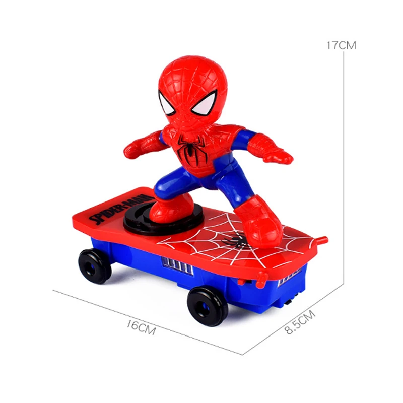Music electric skateboard Infinity War Iron Spider Figure Action toy Amazing Doll SpiderMan Hero Landscape | Игрушки и хобби
