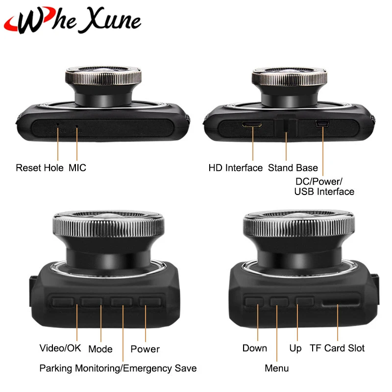 WHEXUNE Новатэк 96655 3 дюймов Видеорегистраторы для автомобилей Full HD 1080 P автомобиля
