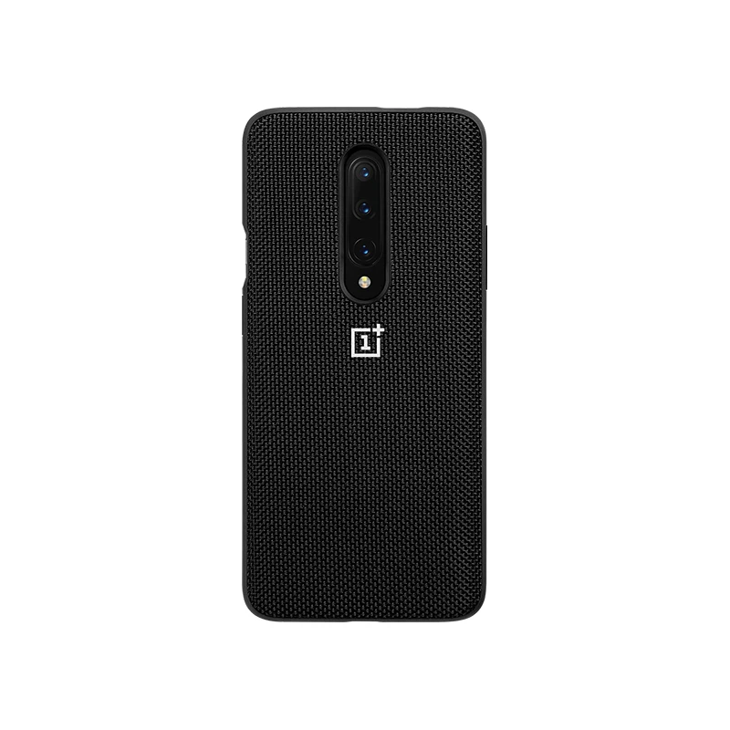Oneplus 7pro нейлоновый чехол 100% официальный оригинальный защитный черный One Plus Coque