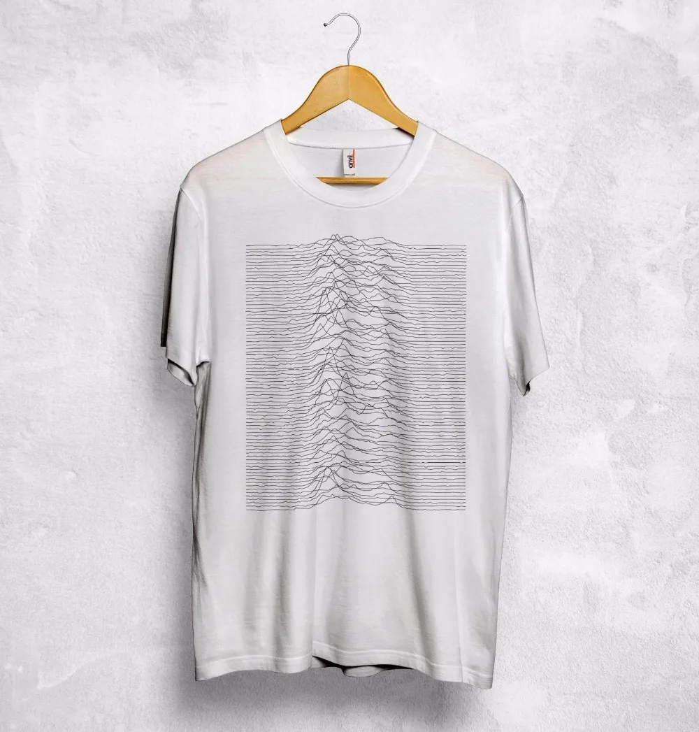 Мужская футболка в стиле панк с надписью Unknown Pleasures английским рок принтом