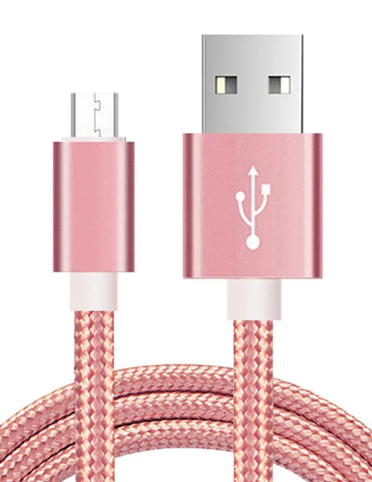 500 шт микро Usb Android кабель Быстрая зарядка USB кабели Синхронизация данных зарядное устройство мобильный телефон кабель для samsung для Xiaomi - Тип штекера: Micro Usb Rose Gold