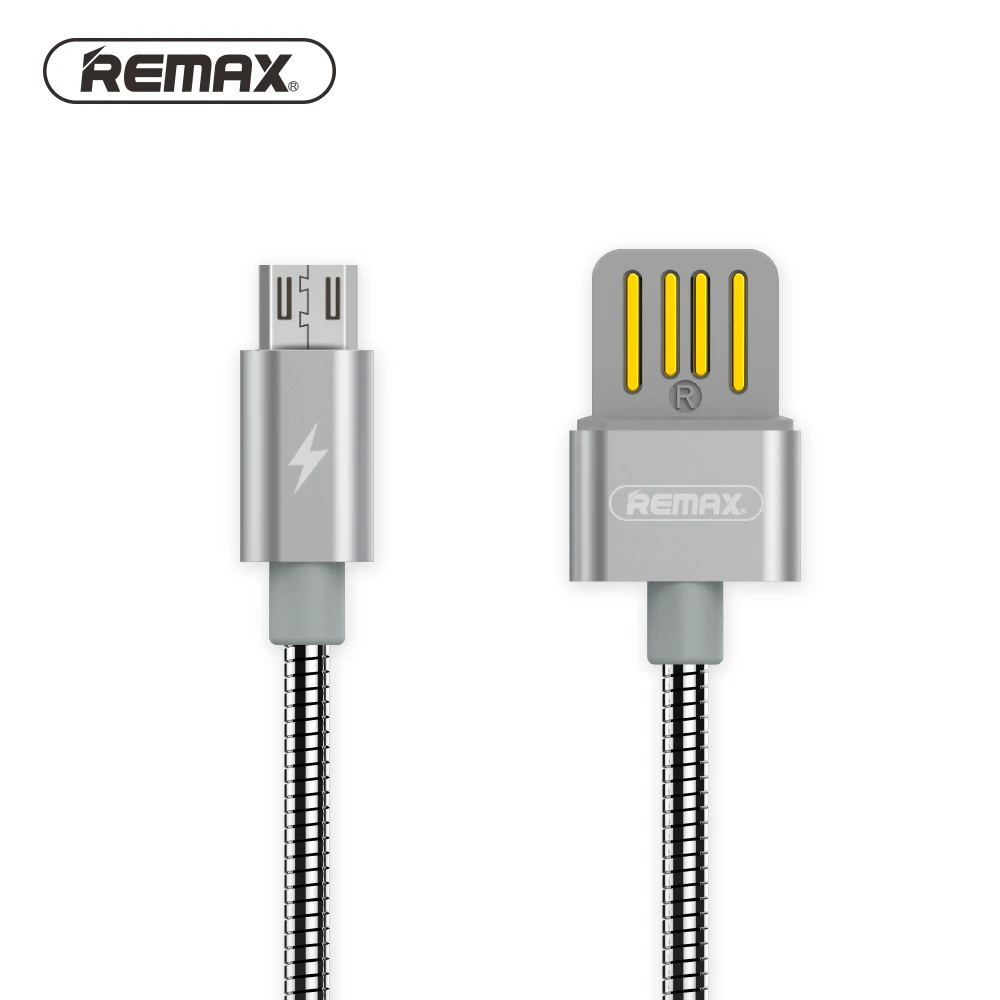 Remax Metal Spring Wire Silver Serpent 2.1A USB Fast Charging Data Charger Cable for Samsung Xiaomi Micro Cord | Электроника