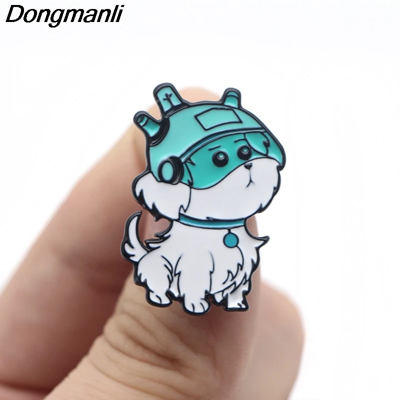 P3191 Dongmanli Рик и Морти собаки металлические эмалированные булавки и броши для женщин мужчин нагрудные булавки рюкзак сумки значок подарки