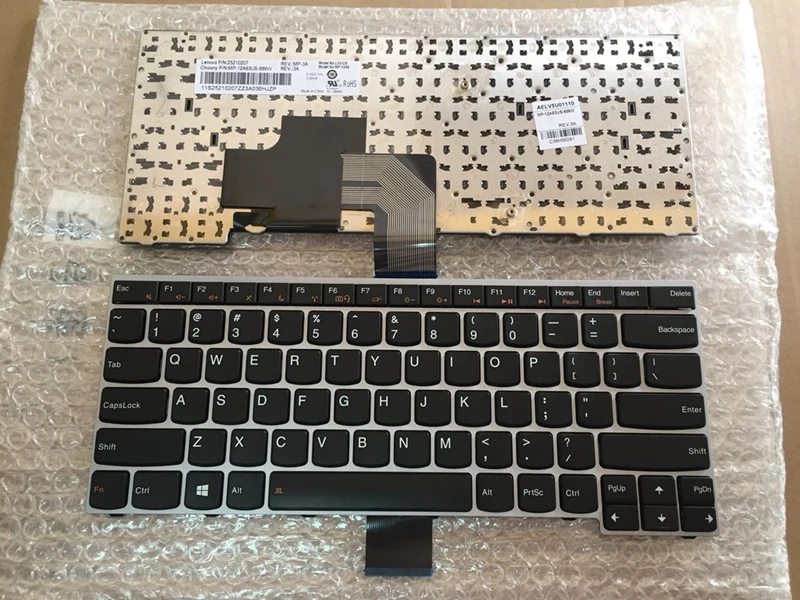 

New English keyboard For LENOVO V490 V490U V490UA GRAY FRAME BLACK US Laptop keyboard