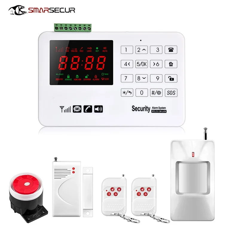 Set E Smarsecur A30 App Беспроводная GSM сигнализация система безопасности сигнализация охранная сигнализация - Цвет: Set E