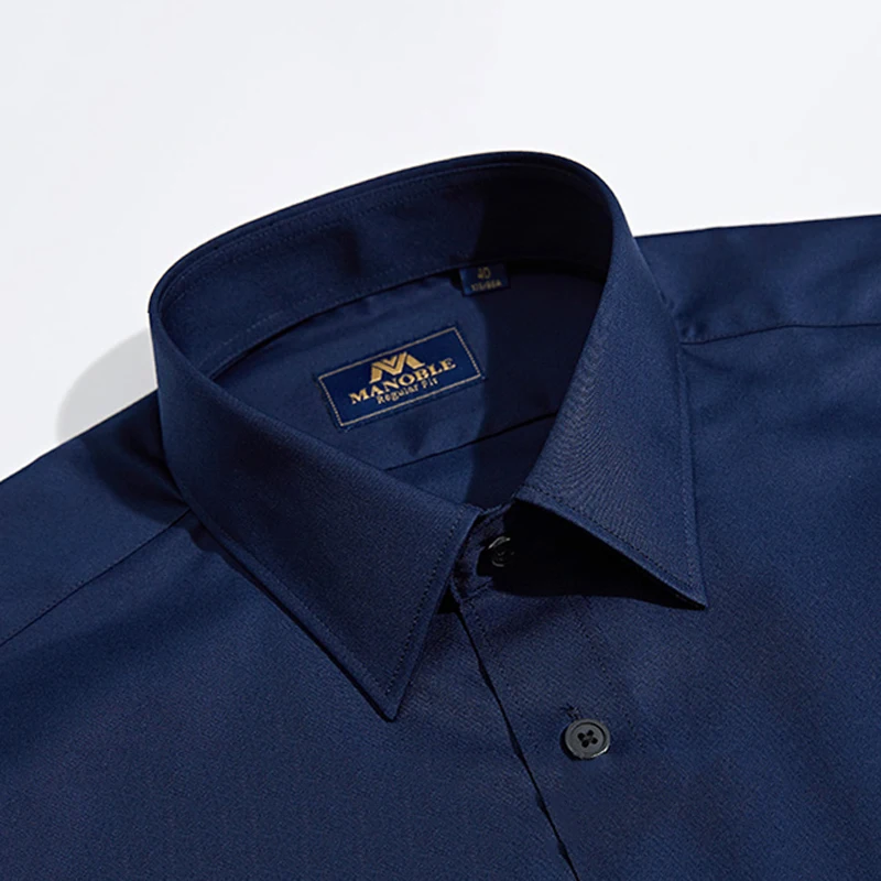 Men's New Arrival High Quality Cotton Blend Shirts Regular Fit Shirts Solid Color Long Sleeve Formal Business Suits Shirts