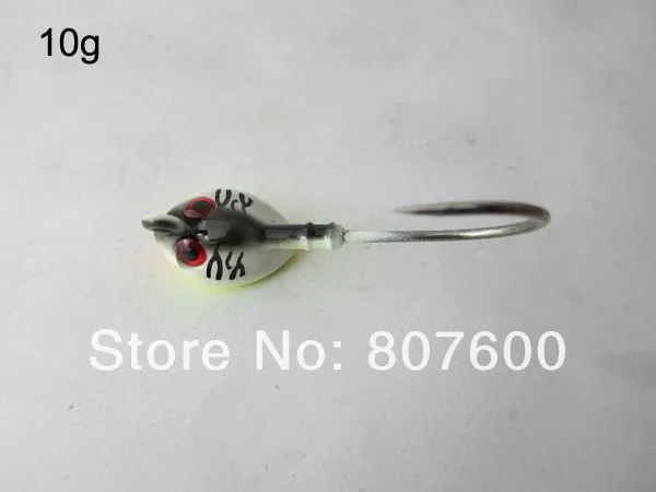 

Fishing Live Bait Jig Lead Fish Jig Head Hook 10g Tiger Head 5 Pcs