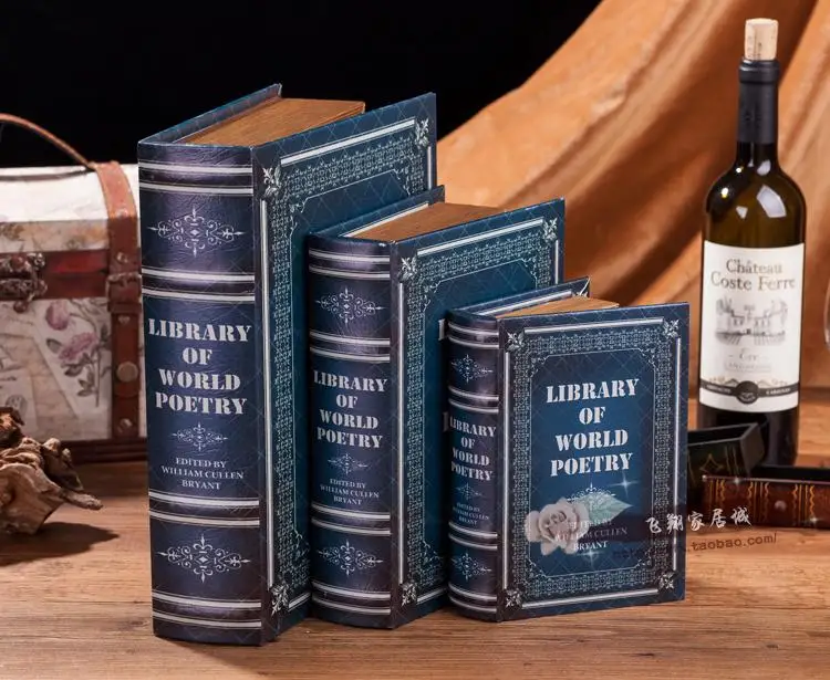 Европейские современные ретро книги поддельные книжный шкаф украшение