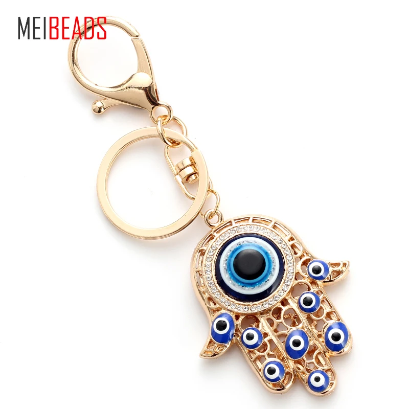 MEIBEADS Модный кулон из сплава с синим глазом для украшения автомобиля и ключей