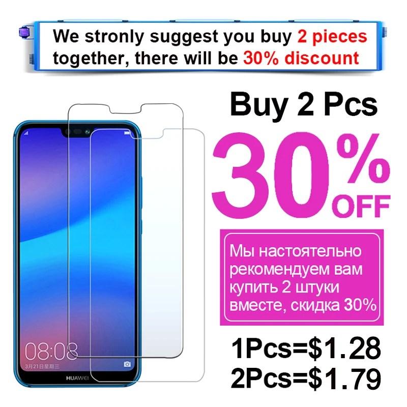 Закаленное стекло P30 Lite для Huawei Защитная пленка P 20 30 Pro защита экрана Hauwei p легкая
