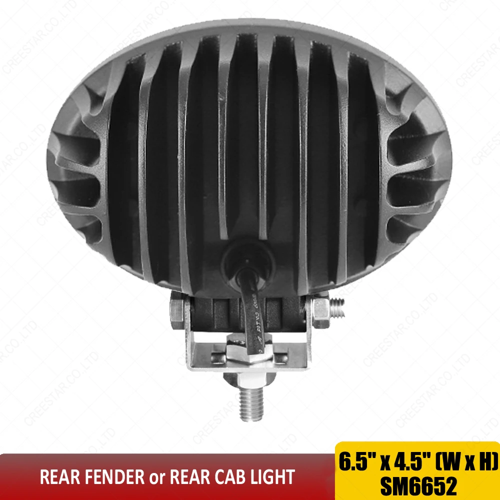 Светодиодные рабочие огни 65 Вт Овальный капот с креплением на кабину прожектора