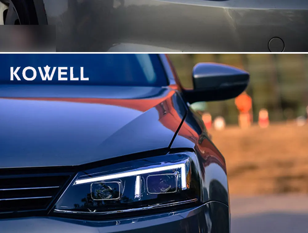 KOWELL автомобильный Стайлинг для vw jetta фары для VW jetta MK6 фары с светодиодный направляющий автомобильный Стайлинг Биксеноновые линзы для парковки